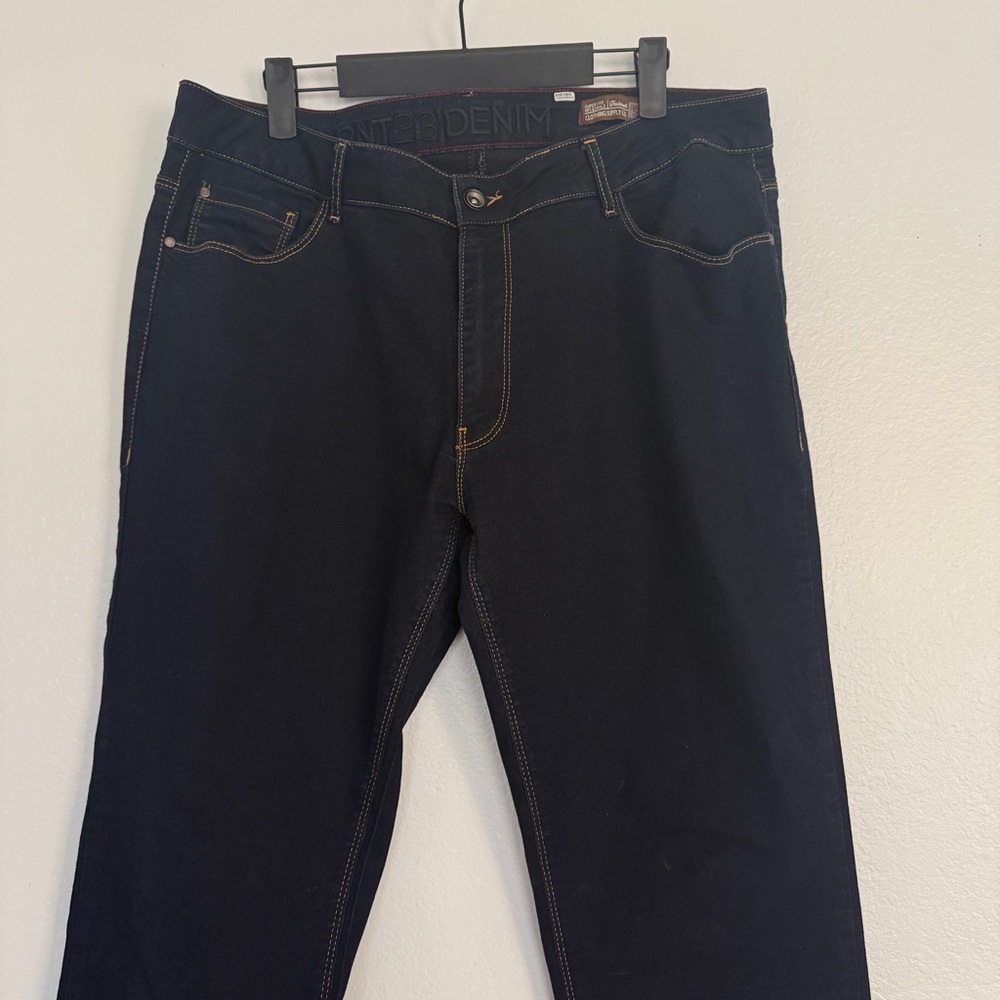 RNT23 Slim Tapered Dark Indigo Stretch Denim Jeans Men’s 38x33 - Picture 6 of 10
